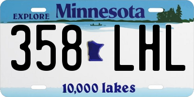 MN license plate 358LHL