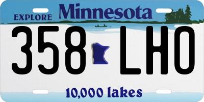 MN license plate 358LHO