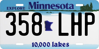 MN license plate 358LHP