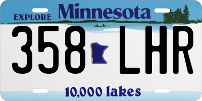 MN license plate 358LHR