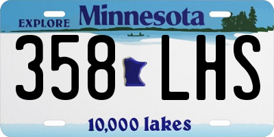 MN license plate 358LHS