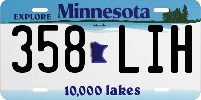 MN license plate 358LIH