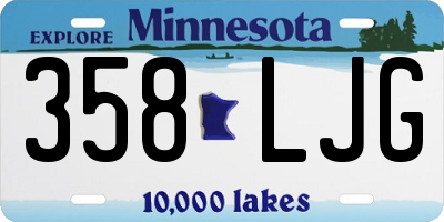 MN license plate 358LJG