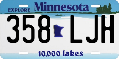 MN license plate 358LJH