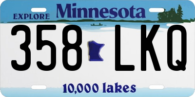 MN license plate 358LKQ