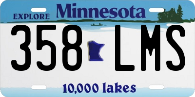 MN license plate 358LMS