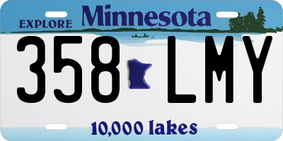 MN license plate 358LMY