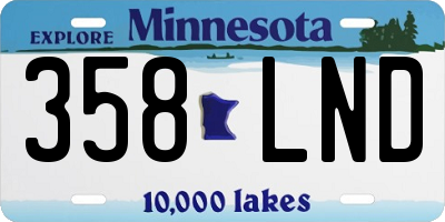 MN license plate 358LND