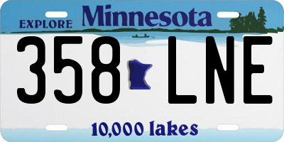 MN license plate 358LNE