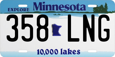 MN license plate 358LNG