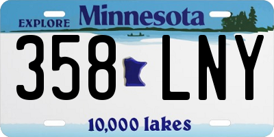MN license plate 358LNY