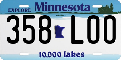 MN license plate 358LOO