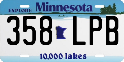 MN license plate 358LPB