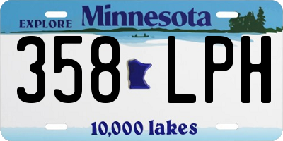 MN license plate 358LPH