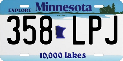 MN license plate 358LPJ