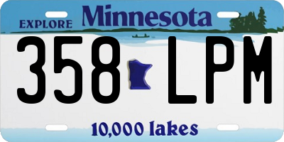 MN license plate 358LPM