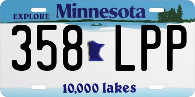 MN license plate 358LPP