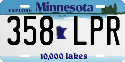 MN license plate 358LPR