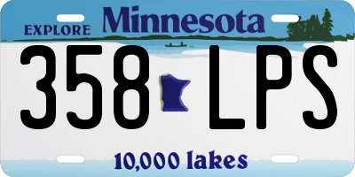 MN license plate 358LPS