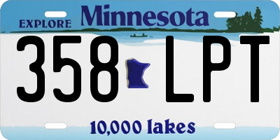 MN license plate 358LPT