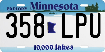 MN license plate 358LPU