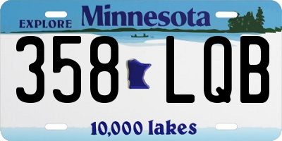 MN license plate 358LQB