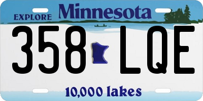 MN license plate 358LQE