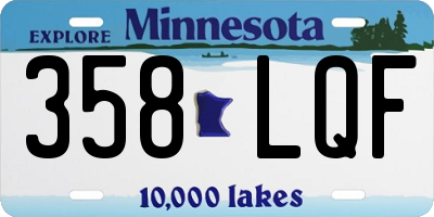 MN license plate 358LQF