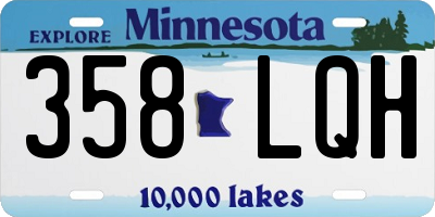 MN license plate 358LQH