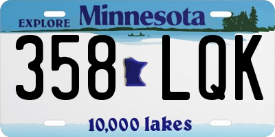 MN license plate 358LQK