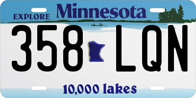 MN license plate 358LQN