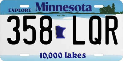 MN license plate 358LQR