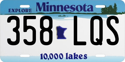 MN license plate 358LQS