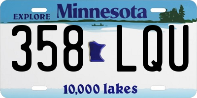 MN license plate 358LQU