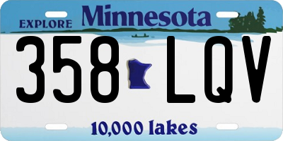 MN license plate 358LQV