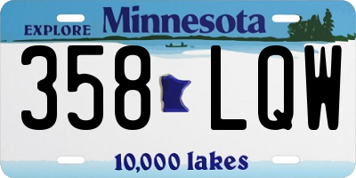 MN license plate 358LQW