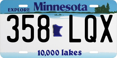MN license plate 358LQX