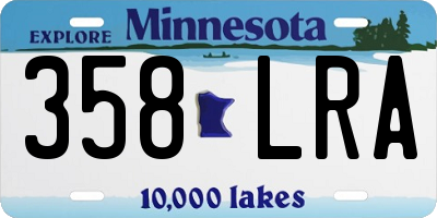 MN license plate 358LRA