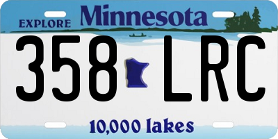 MN license plate 358LRC