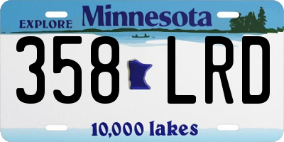 MN license plate 358LRD