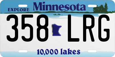 MN license plate 358LRG