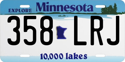 MN license plate 358LRJ