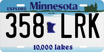 MN license plate 358LRK