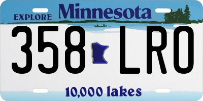 MN license plate 358LRO