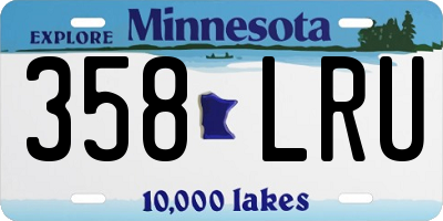 MN license plate 358LRU