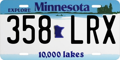 MN license plate 358LRX