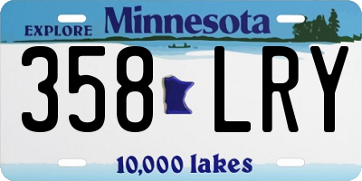 MN license plate 358LRY
