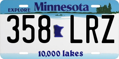 MN license plate 358LRZ