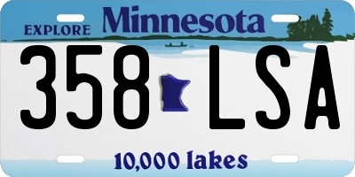 MN license plate 358LSA