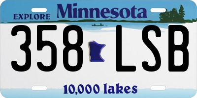 MN license plate 358LSB
